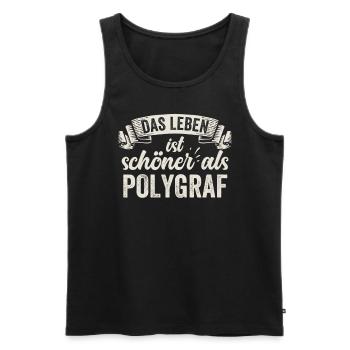 Lustige Polygraf Druck Grafik Design Kreativität - Männer Premium Bio Tank Top - Schwarz - Vorne - Michal (187cm)