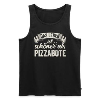 Lustige Pizzabote Lieferung Pizza Essen Bestellung - Männer Premium Bio Tank Top - Schwarz - Vorne - Michal (187cm)