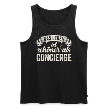 Lustige Concierge Hotel Empfangsdam Gästebetreuung - Männer Premium Bio Tank Top - Schwarz - Vorne - Michal (187cm)