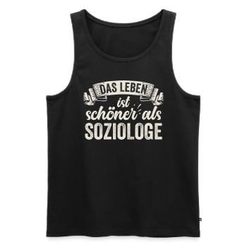 Soziologe Gesellschaft Verhalten Studie Theorien - Männer Premium Bio Tank Top - Schwarz - Vorne - Michal (187cm)