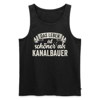 Kanalbauer Abwasserrohre Kanalsysteme Spaß Humor - Männer Premium Bio Tank Top - Schwarz - Vorne - Michal (187cm)