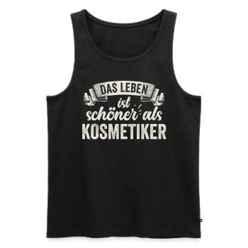 Kosmetiker Schönheit Spaß Make-up Hautpflege - Männer Premium Bio Tank Top - Schwarz - Vorne - Michal (187cm)