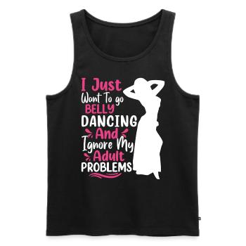Funny Belly Dancer, Salsa And Ballet Dancers - Männer Premium Bio Tank Top - Schwarz - Vorne - AI Model Male 178 light (178cm)