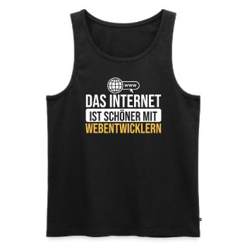 Webentwickler Frontend-Backend-Entwickler - Männer Premium Bio Tank Top - Schwarz - Vorne - AI Model Male 178 light (178cm)