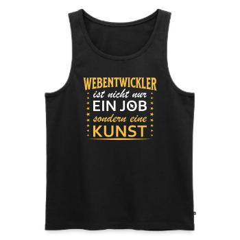 Webentwickler Fullstack-Softwareentwickler - Männer Premium Bio Tank Top - Schwarz - Vorne - Michal (187cm)