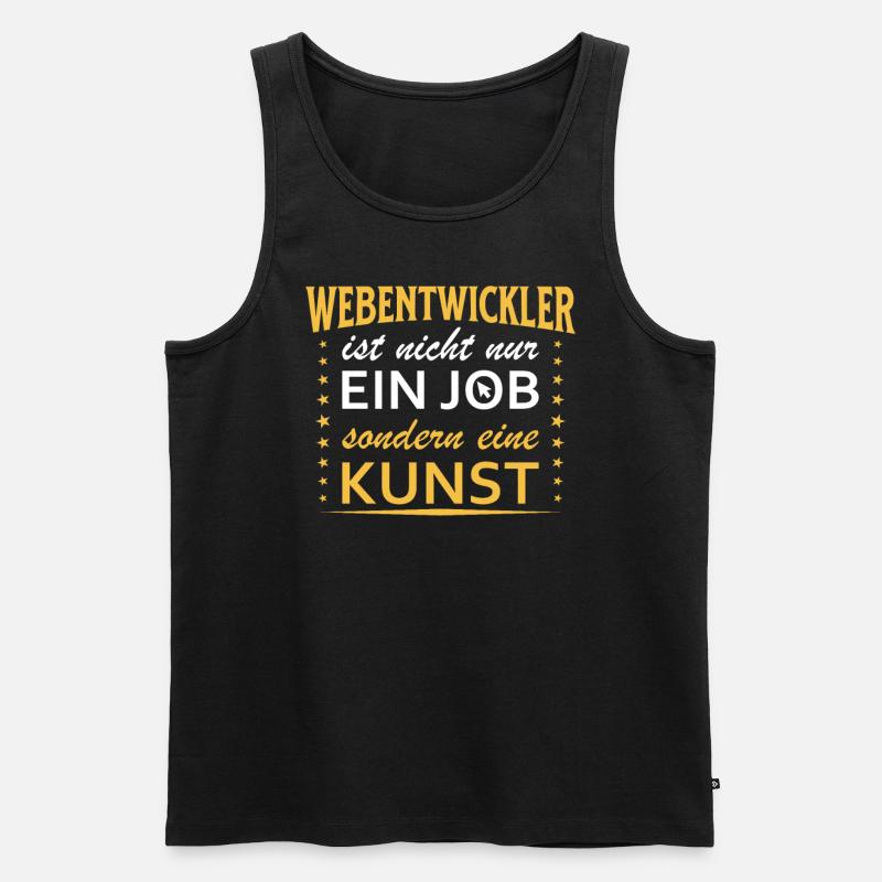 Webentwickler Fullstack-Softwareentwickler - Männer Premium Bio Tank Top - Schwarz