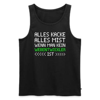 Webentwickler Projektmanager Webentwickler - Männer Premium Bio Tank Top - Schwarz - Vorne - Michal (187cm)