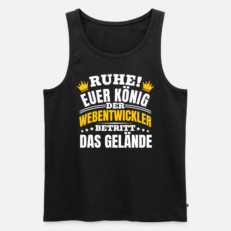 Webentwickler Programmierer Fullstack-Entwickler - Männer Premium Bio Tank Top - Schwarz