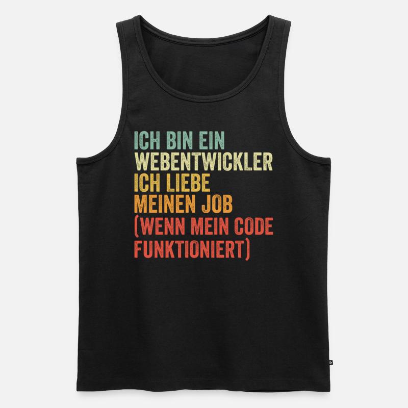 Webentwickler Programmierer Softwareentwickler - Männer Premium Bio Tank Top - Schwarz