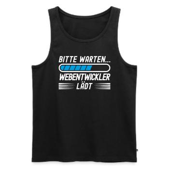 Webentwickler Programmierer UI/UX-Designer - Männer Premium Bio Tank Top - Schwarz - Vorne - Michal (187cm)