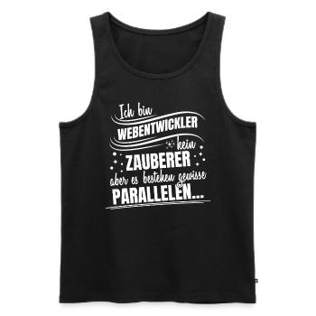 Webentwickler Programmierer Backend-Entwickler - Männer Premium Bio Tank Top - Schwarz - Vorne - AI Model Male 178 light (178cm)