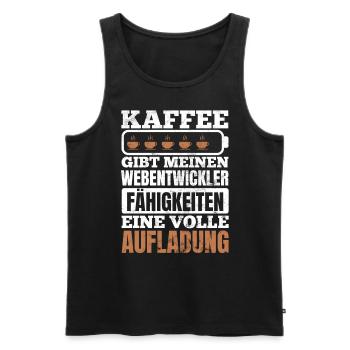 Webentwickler Programmierer Fullstack-Entwickler - Männer Premium Bio Tank Top - Schwarz - Vorne - Michal (187cm)