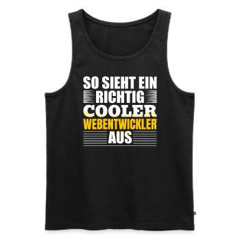 Webentwickler Programmierer Softwareentwickler - Männer Premium Bio Tank Top - Schwarz - Vorne - Michal (187cm)