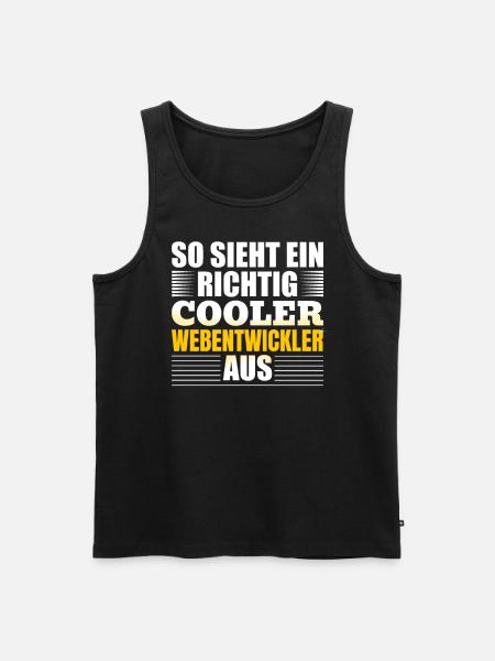 Webentwickler Programmierer Softwareentwickler - Männer Premium Bio Tank Top - Schwarz