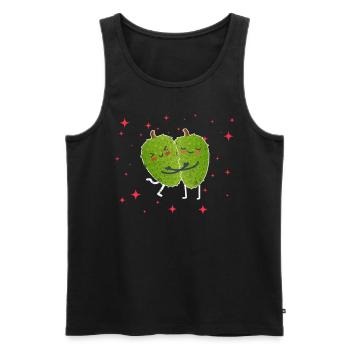 Cute Soursop Couple Hugging Soursop Fruit Lovers - Männer Premium Bio Tank Top - Schwarz - Vorne - AI Model Male 178 light (178cm)