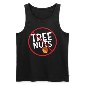 No Tree Nuts Allergy Awareness Warning Allergic - Männer Premium Bio Tank Top - Schwarz - Vorne - AI Model Male 178 light (178cm)
