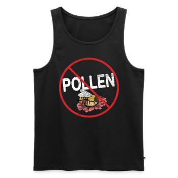 No Pollen Allergy Awareness Warning Allergic - Männer Premium Bio Tank Top - Schwarz - Vorne - AI Model Male 178 light (178cm)