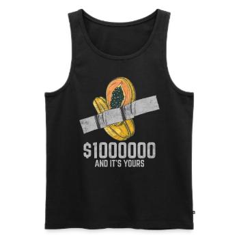 Duct Tape Papaya Fruit Lover Funny Quote - Men's Premium Organic Tank Top - black - Front - Michal (187cm)