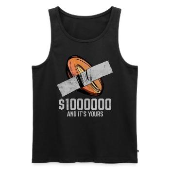 Klebeband Datum Fruchtliebhaber Lustiges Zitat - Männer Premium Bio Tank Top - Schwarz - Vorne - AI Model Male 178 light (178cm)