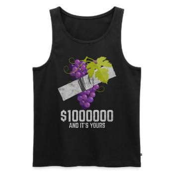 Duct Tape Currant Fruit Lover Funny Quote - Men's Premium Organic Tank Top - black - Front - AI Model Male 178 light (178cm)