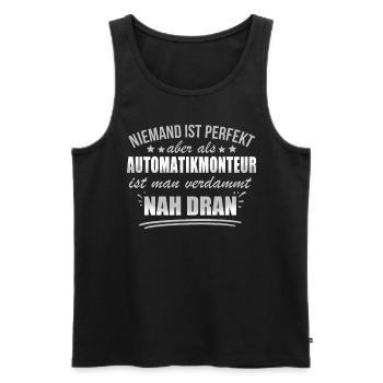 Lustige Automatikmonteur Beruf Arbeit Reparatur - Men's Premium Organic Tank Top - black - Front - Michal (187cm)