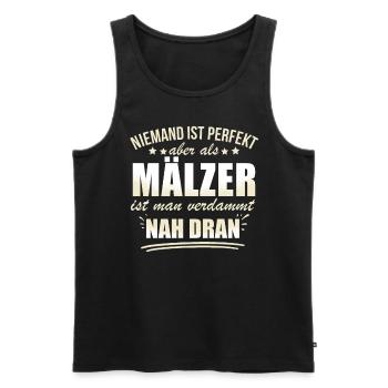 Lustige Mälzer Beruf Arbeit Zitate Verarbeitung - Men's Premium Organic Tank Top - black - Front - Michal (187cm)