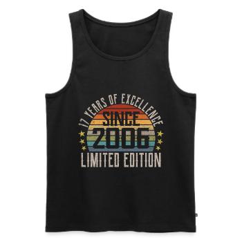 Limited Edition 2006 Geschenk Zum 17. Geburtstag - Männer Premium Bio Tank Top - Schwarz - Vorne - Michal (187cm)