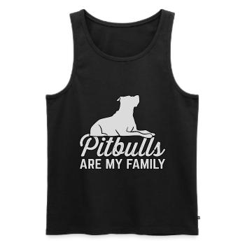 Les pitbulls sont mes amicaux - Débardeur bio Premium Homme - noir - Devant - Michal (187cm)