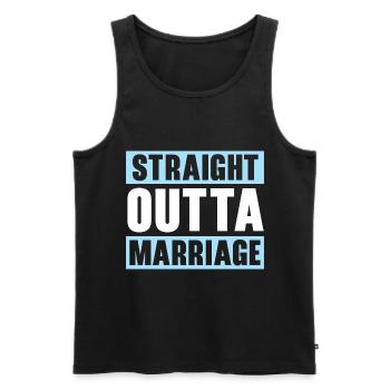 Straight Outta Marriage Hochzeit Annullierung Sche - Männer Premium Bio Tank Top - Schwarz - Vorne - Michal (187cm)