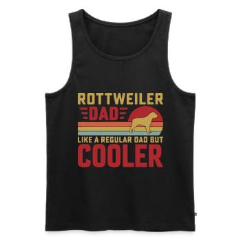 Rottweiler Dad like a regular Dad but Cooler - Männer Premium Bio Tank Top - Schwarz - Vorne - Michal (187cm)