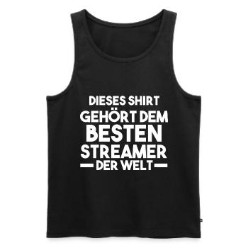 Gaming Zocken Zocker Gamer Streaming Streamer - Männer Premium Bio Tank Top - Schwarz - Vorne - Michal (187cm)