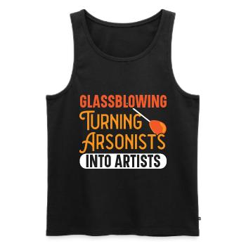 Glasbläser verwandeln Brandstifter in Künstler - Männer Premium Bio Tank Top - Schwarz - Vorne - Michal (187cm)