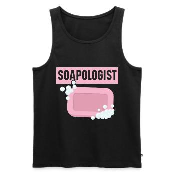 Soapologist Handmade Soap Einseifen Seifenherstell - Männer Premium Bio Tank Top - Schwarz - Vorne - AI Model Male 178 light (178cm)