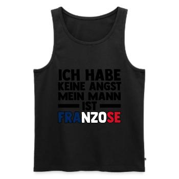 French French France - Men's Premium Organic Tank Top - black - Front - Michal (187cm)