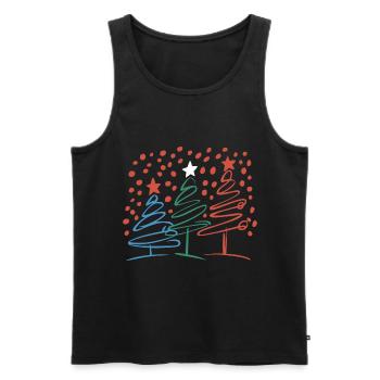 Weihnachtsbaum Christbaum Weihnachten - Männer Premium Bio Tank Top - Schwarz - Vorne - Michal (187cm)