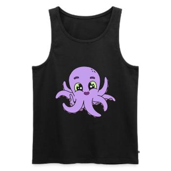 Octopus Kraken Kids Child Baby Sea Creatures - Men's Premium Organic Tank Top - black - Front - AI Model Male 178 light (178cm)