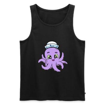 Octopus Octopus Maritime Fish Pisces Kids Baby - Men's Premium Organic Tank Top - black - Front - AI Model Male 178 light (178cm)