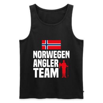 Norwegen Angler Team - Männer Premium Bio Tank Top - Schwarz - Vorne - Michal (187cm)
