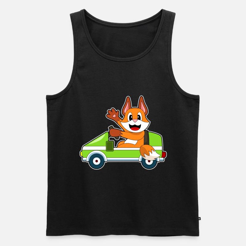 Fuchs Auto - Männer Premium Bio Tank Top - Schwarz