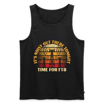 Tonight it's noisy out there time for FT8 - Men's Premium Organic Tank Top - black - Front - Michal (187cm)