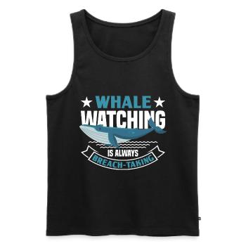 Whale Watching Whale Watching Orca Blue Whale - Men's Premium Organic Tank Top - black - Front - AI Model Male 178 light (178cm)