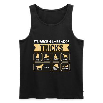 Stubborn labrador tricks - Männer Premium Bio Tank Top - Schwarz - Vorne - Michal (187cm)