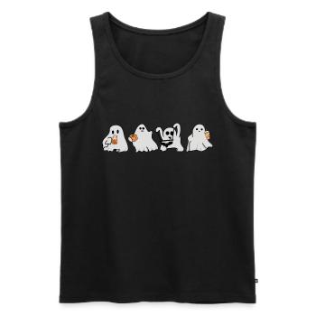 Spirits - Men's Premium Organic Tank Top - black - Front - Michal (187cm)