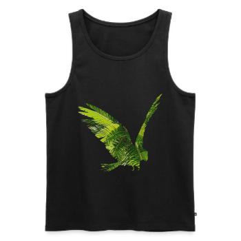 Parrot rainforest - Men's Premium Organic Tank Top - black - Front - AI Model Male 178 light (178cm)