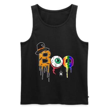 Halloween Boo Witch Zombie Gay Pride LGBT - Débardeur bio Premium Homme - noir - Devant - Michal (187cm)