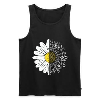 White Flower Bicycle Cycling Cyclists Cycling - Men's Premium Organic Tank Top - black - Front - Michal (187cm)