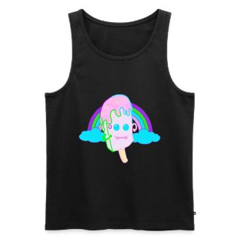 Happy Rainbow Ice Cream Ice Cream Kids Fantasy - Men's Premium Organic Tank Top - black - Front - Michal (187cm)