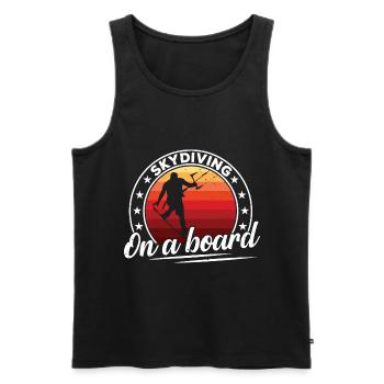 Kiteboarder Parachute Springboard Kitesurfer - Men's Premium Organic Tank Top - black - Front - AI Model Male 178 light (178cm)