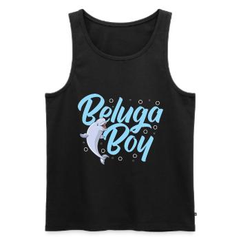 Beluga Whale Beluga Whale Whale Watching Dolphin Dolphin - Men's Premium Organic Tank Top - black - Front - AI Model Male 178 light (178cm)