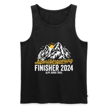 Alpenüberquerung 2024 Alpe Adria Trail Pilgerweg - Männer Premium Bio Tank Top - Schwarz - Vorne - AI Model Male 178 light (178cm)